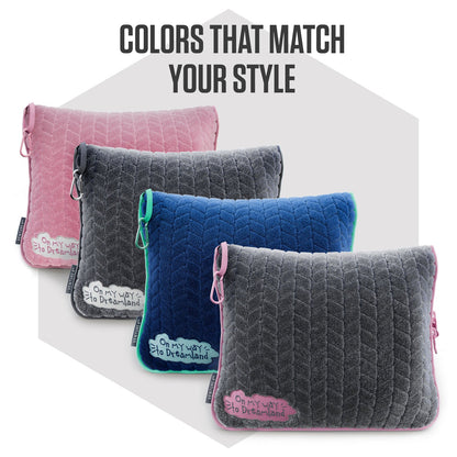 VENTURE 4TH 2-in-1 Travel Blanket & Pillow Set | 68"x42" | Micro Plush | 4 Colors - Niksstuff
