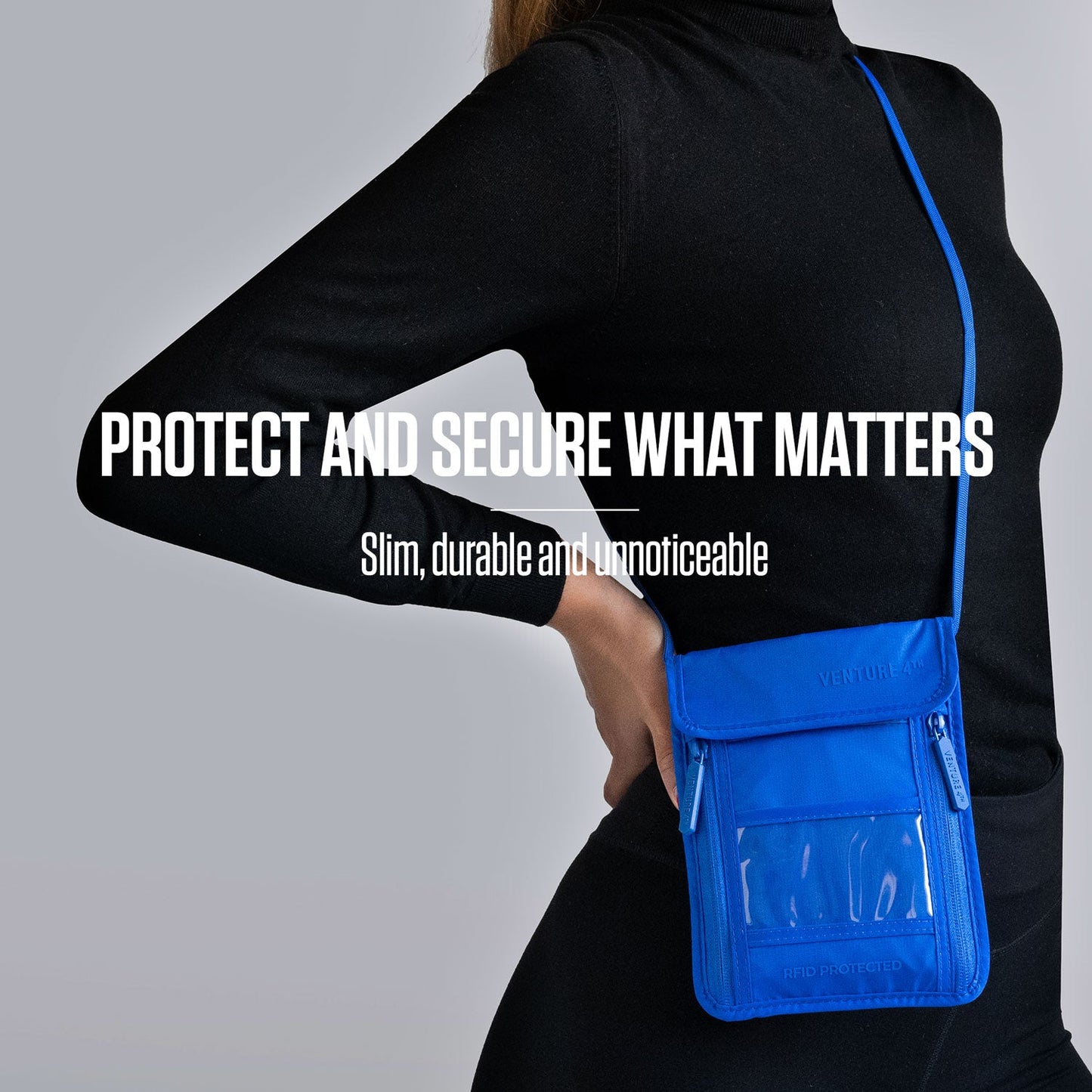 VENTURE 4TH Travel Neck Pouch | RFID Blocking | 210D Ripstop Nylon | 8 Colors - Niksstuff