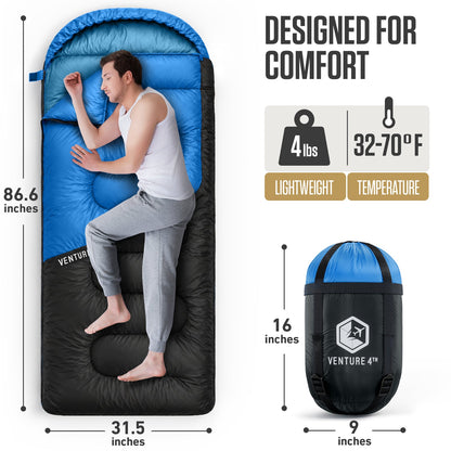 VENTURE 4TH 3-Season Sleeping Bag - Niksstuff