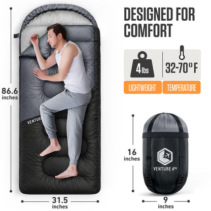 VENTURE 4TH 3-Season Sleeping Bag - Niksstuff