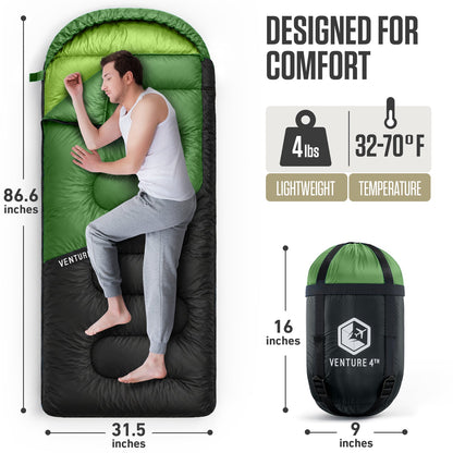 VENTURE 4TH 3-Season Sleeping Bag - Niksstuff