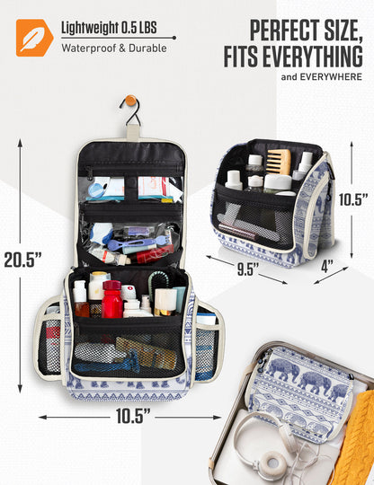 VENTURE 4TH Hanging Travel Toiletry Bag | TSA Compliant | 18 Colors & Designs - Niksstuff
