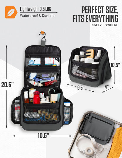 VENTURE 4TH Hanging Travel Toiletry Bag | TSA Compliant | 18 Colors & Designs - Niksstuff