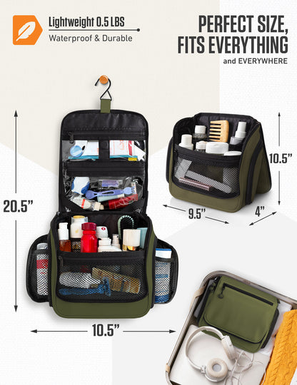 VENTURE 4TH Hanging Travel Toiletry Bag | TSA Compliant | 18 Colors & Designs - Niksstuff