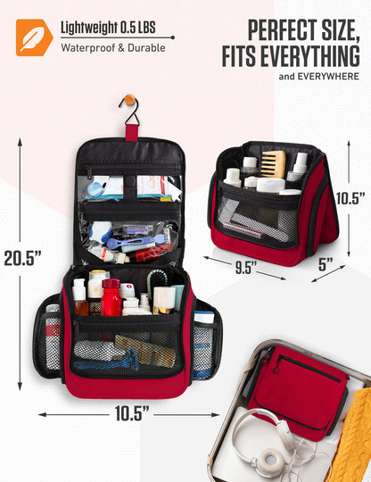 VENTURE 4TH Hanging Travel Toiletry Bag | TSA Compliant | 18 Colors & Designs - Niksstuff
