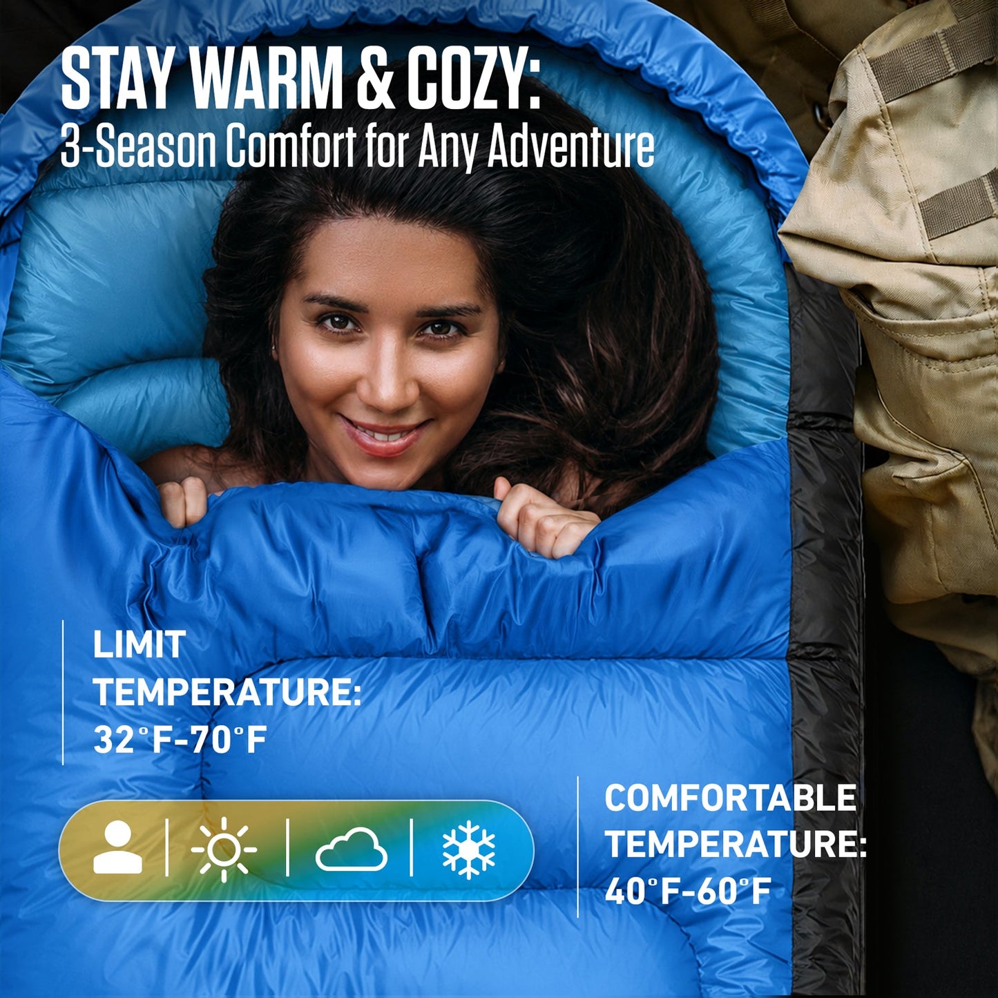 VENTURE 4TH 3-Season Sleeping Bag - Niksstuff