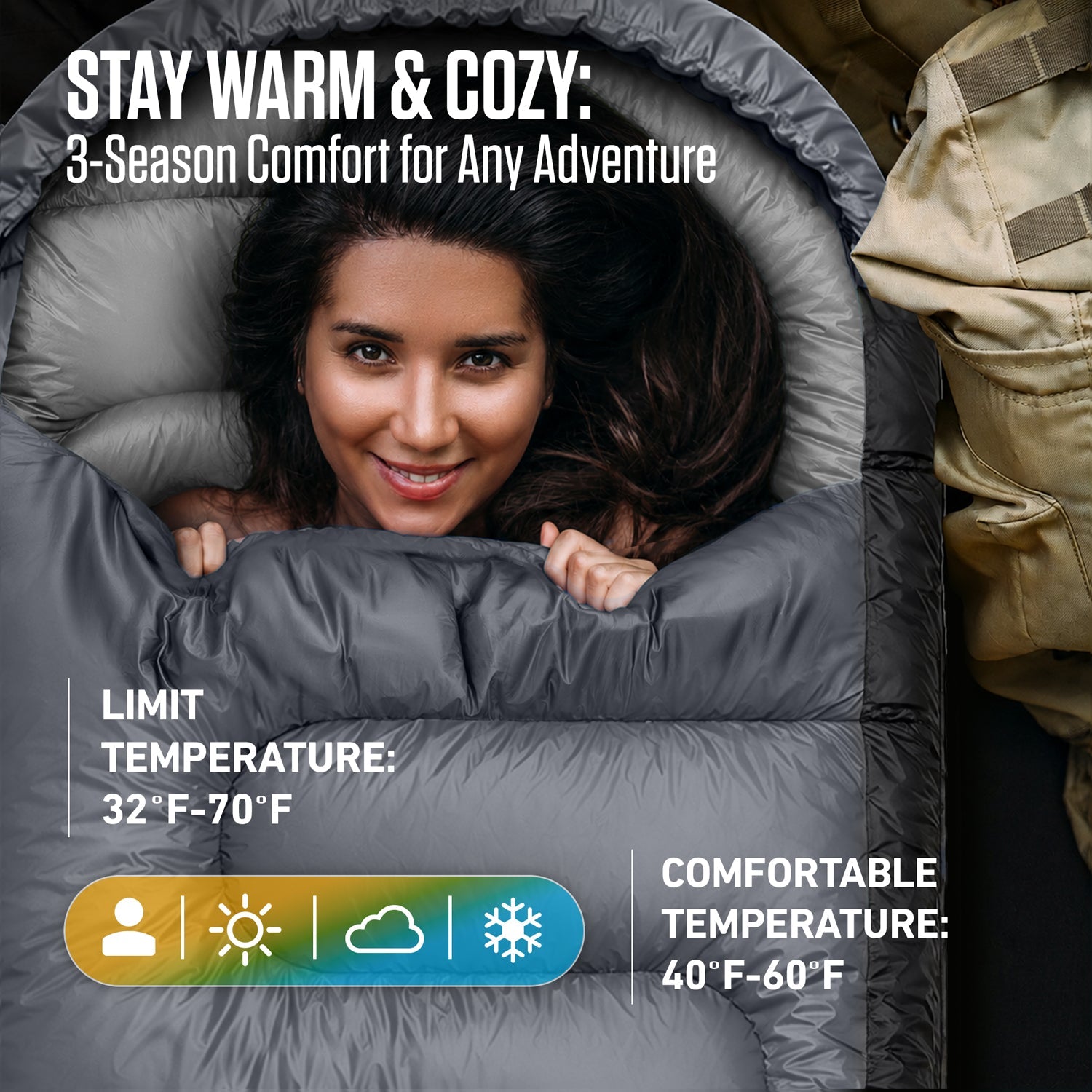 VENTURE 4TH 3-Season Sleeping Bag - Niksstuff