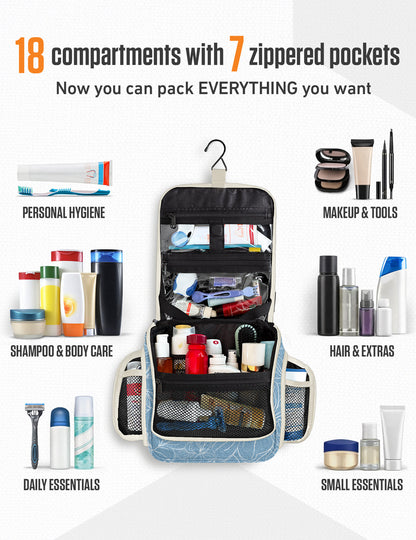 VENTURE 4TH Hanging Travel Toiletry Bag | TSA Compliant | 18 Colors & Designs - Niksstuff