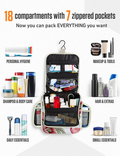 VENTURE 4TH Hanging Travel Toiletry Bag | TSA Compliant | 18 Colors & Designs - Niksstuff
