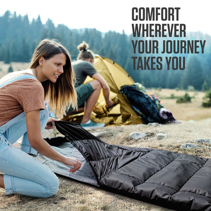 VENTURE 4TH XXL Sleeping Bag for Big & Tall Campers | 30–70°F | 90" x 39" | 5 Colors - Niksstuff