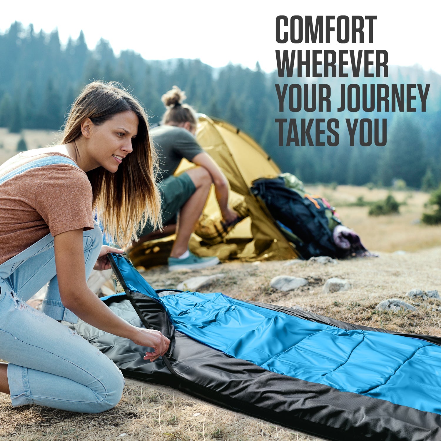 VENTURE 4TH Summer Sleeping Bag | 40–70°F | 29.5"x86.6" | Lightweight 2.7 lbs | 6 Colors - Niksstuff