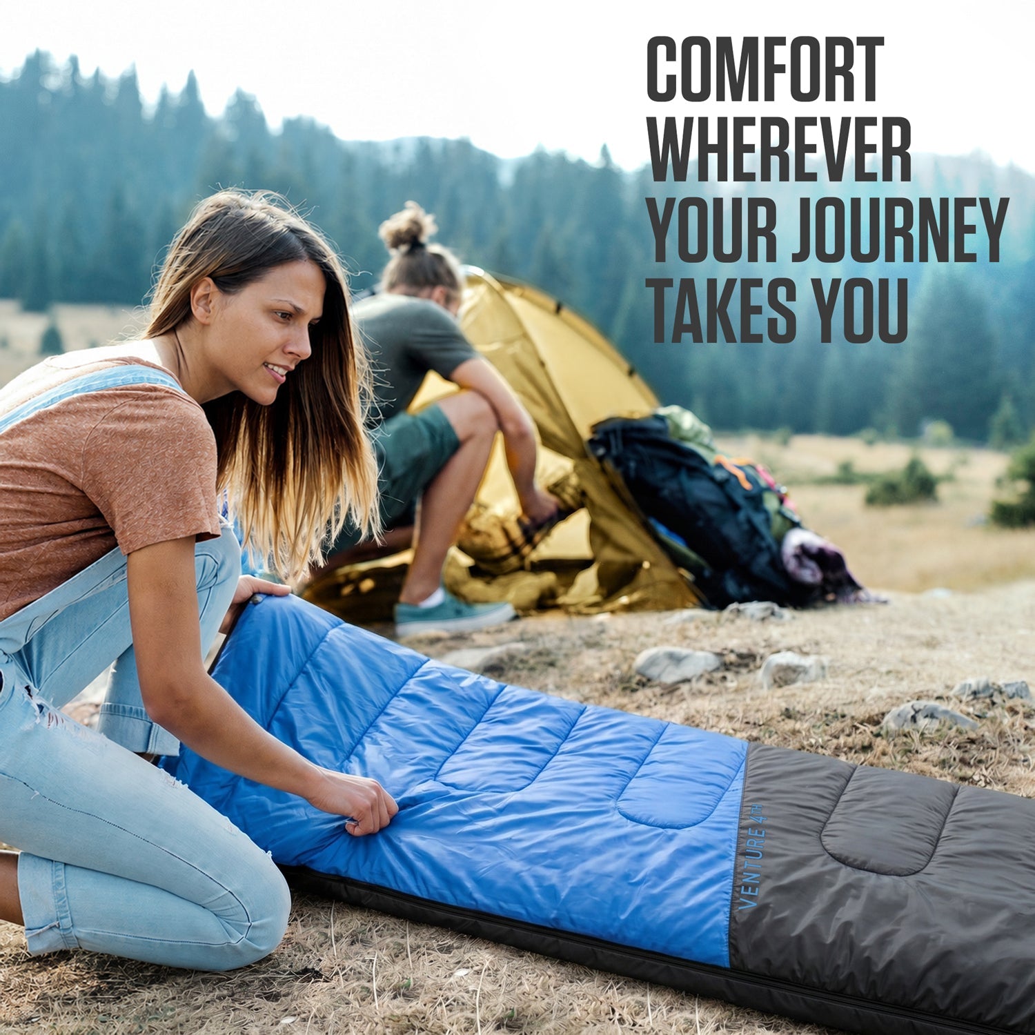 VENTURE 4TH Summer Sleeping Bag | 40–70°F | 29.5"x86.6" | Lightweight 2.7 lbs | 6 Colors - Niksstuff