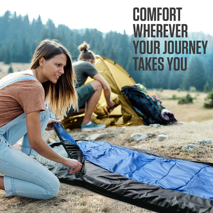 VENTURE 4TH XXL Sleeping Bag for Big & Tall Campers | 30–70°F | 90" x 39" | 5 Colors - Niksstuff