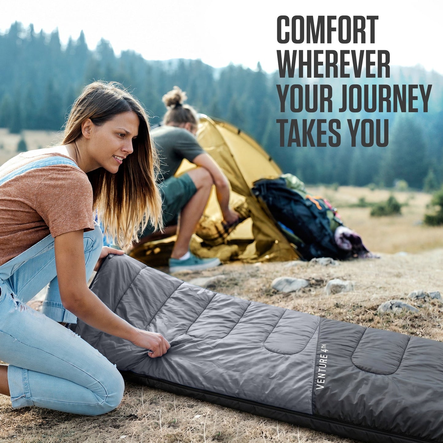 VENTURE 4TH Summer Sleeping Bag | 40–70°F | 29.5"x86.6" | Lightweight 2.7 lbs | 6 Colors - Niksstuff