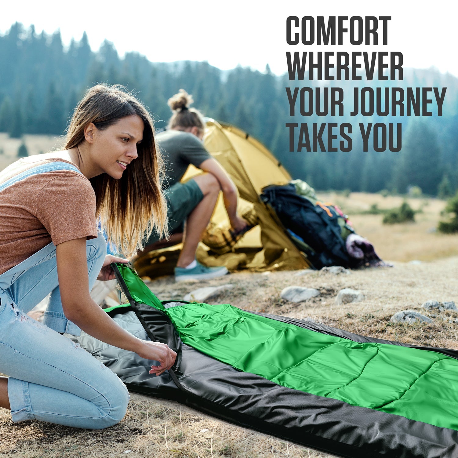 VENTURE 4TH Summer Sleeping Bag | 40–70°F | 29.5"x86.6" | Lightweight 2.7 lbs | 6 Colors - Niksstuff