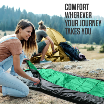 VENTURE 4TH XXL Sleeping Bag for Big & Tall Campers | 30–70°F | 90" x 39" | 5 Colors - Niksstuff