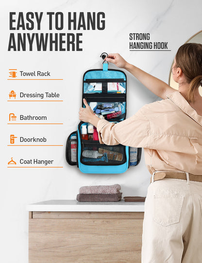 VENTURE 4TH Hanging Travel Toiletry Bag | TSA Compliant | 18 Colors & Designs - Niksstuff
