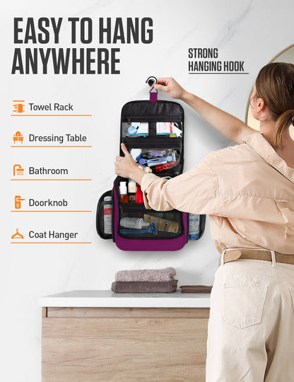 VENTURE 4TH Hanging Travel Toiletry Bag | TSA Compliant | 18 Colors & Designs - Niksstuff