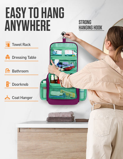 VENTURE 4TH Hanging Travel Toiletry Bag | TSA Compliant | 18 Colors & Designs - Niksstuff