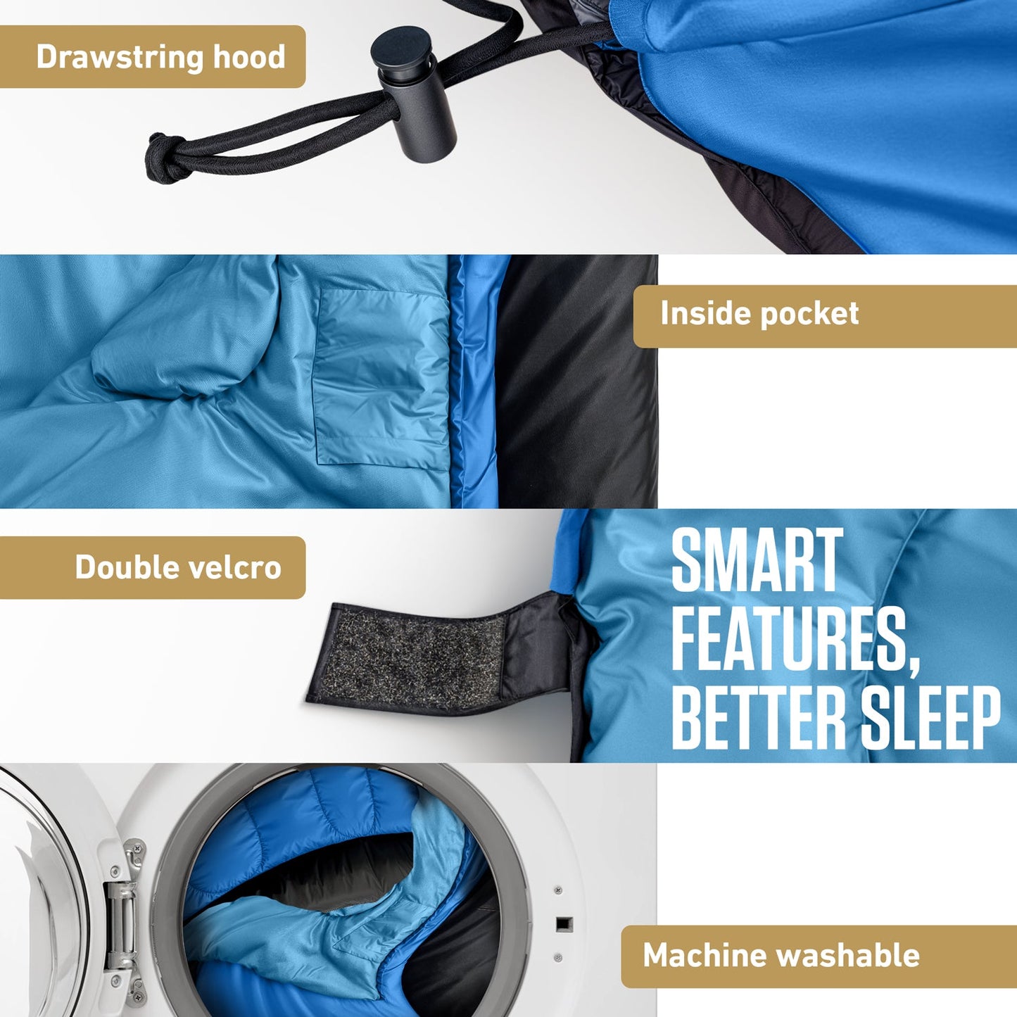 VENTURE 4TH 3-Season Sleeping Bag - Niksstuff