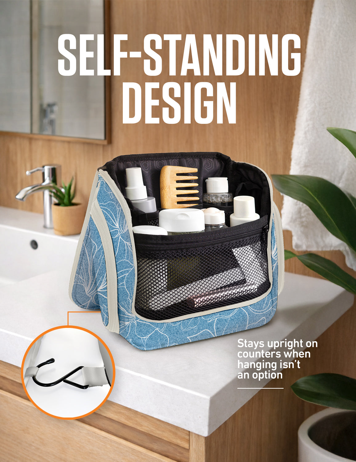 VENTURE 4TH Hanging Travel Toiletry Bag | TSA Compliant | 18 Colors & Designs - Niksstuff