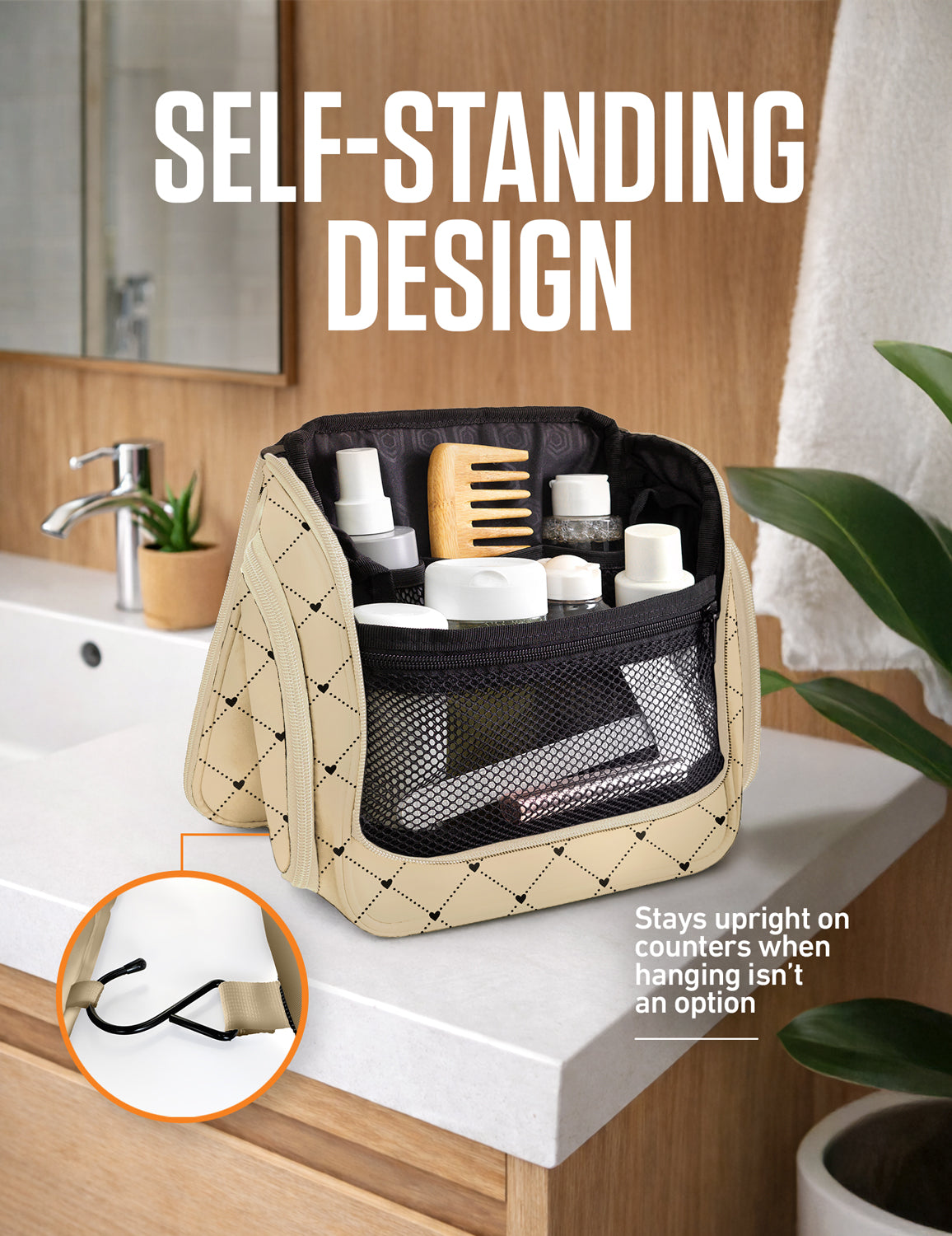 VENTURE 4TH Hanging Travel Toiletry Bag | TSA Compliant | 18 Colors & Designs - Niksstuff