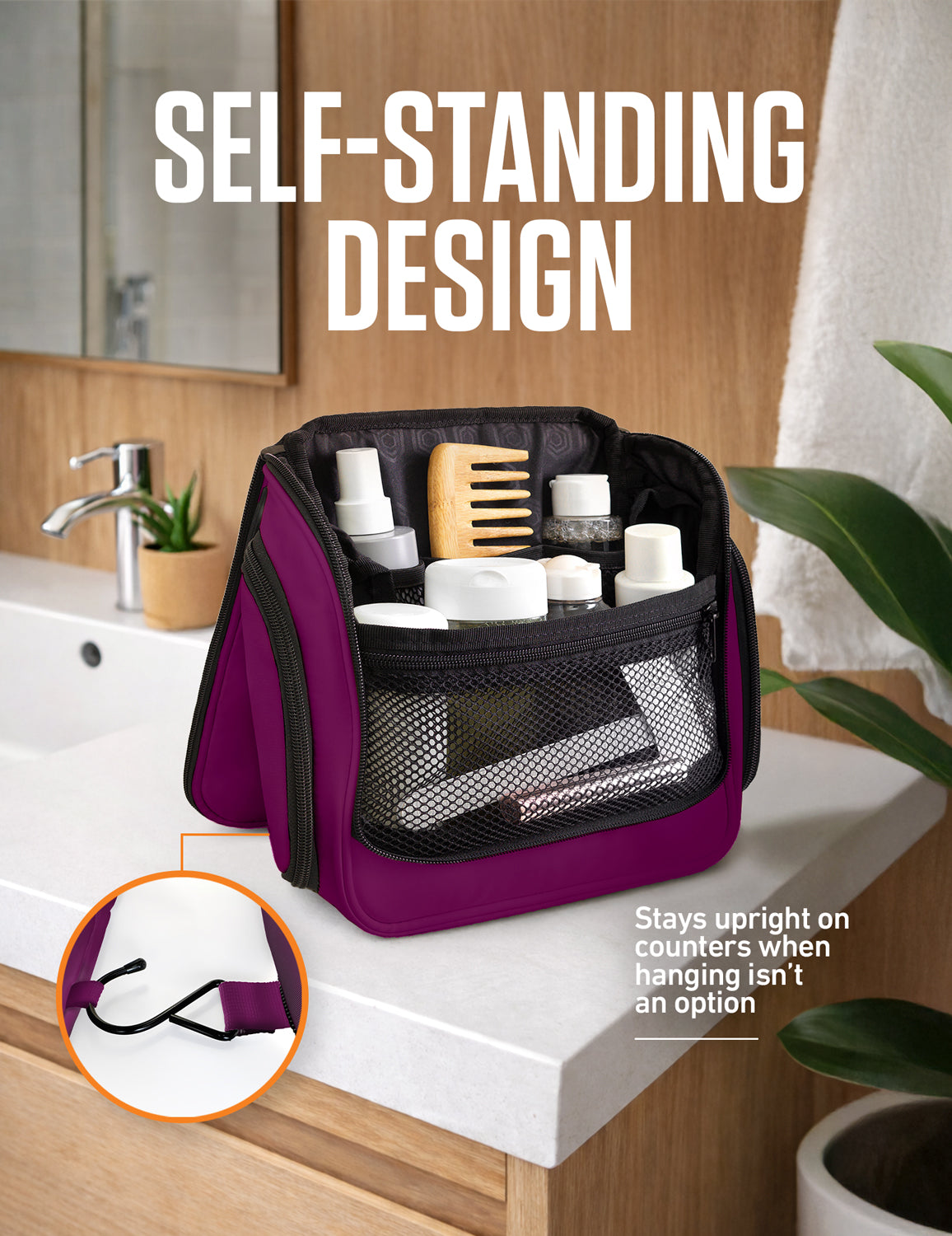 VENTURE 4TH Hanging Travel Toiletry Bag | TSA Compliant | 18 Colors & Designs - Niksstuff