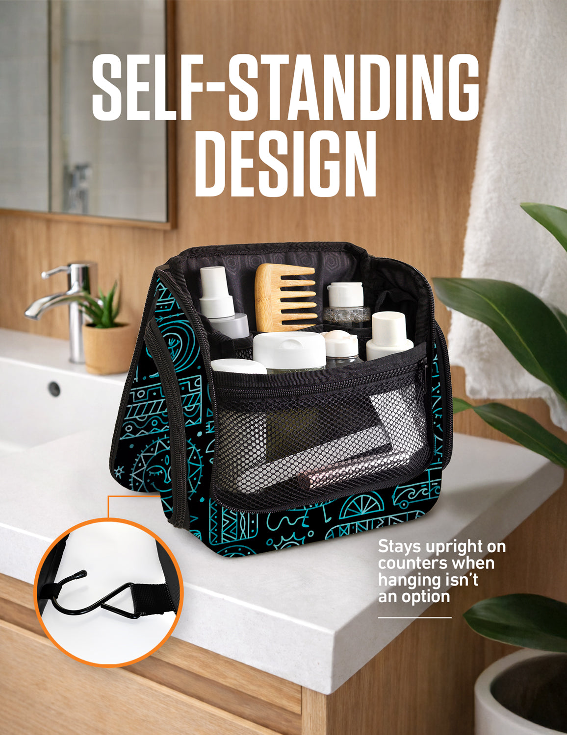 VENTURE 4TH Hanging Travel Toiletry Bag | TSA Compliant | 18 Colors & Designs - Niksstuff