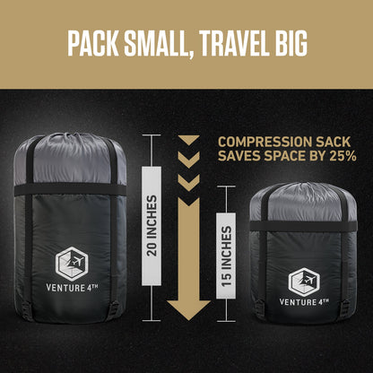 VENTURE 4TH Double Sleeping Bag for Two | 3-Season | 30°F–70°F - Niksstuff