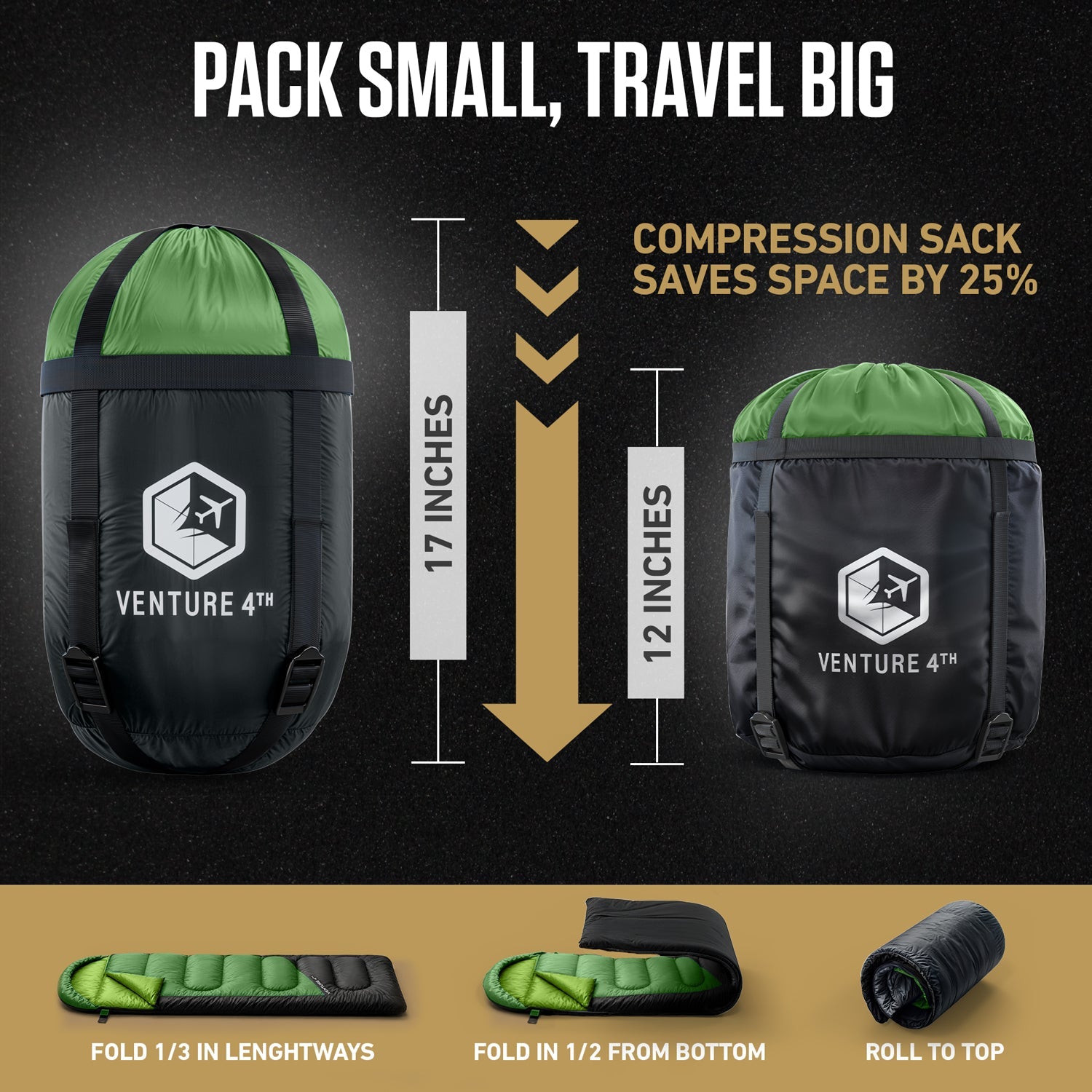 VENTURE 4TH 3-Season Sleeping Bag - Niksstuff