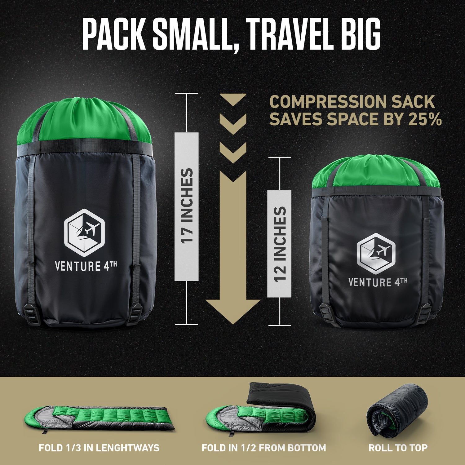 VENTURE 4TH Summer Sleeping Bag | 40–70°F | 29.5"x86.6" | Lightweight 2.7 lbs | 6 Colors - Niksstuff