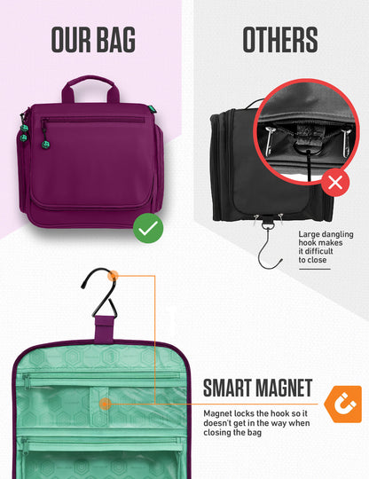 VENTURE 4TH Hanging Travel Toiletry Bag | TSA Compliant | 18 Colors & Designs - Niksstuff