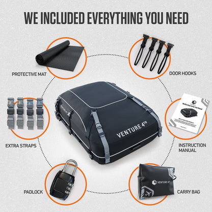 VENTURE 4TH Rooftop Cargo Carrier Bag — 21 Cu Ft Waterproof - Niksstuff