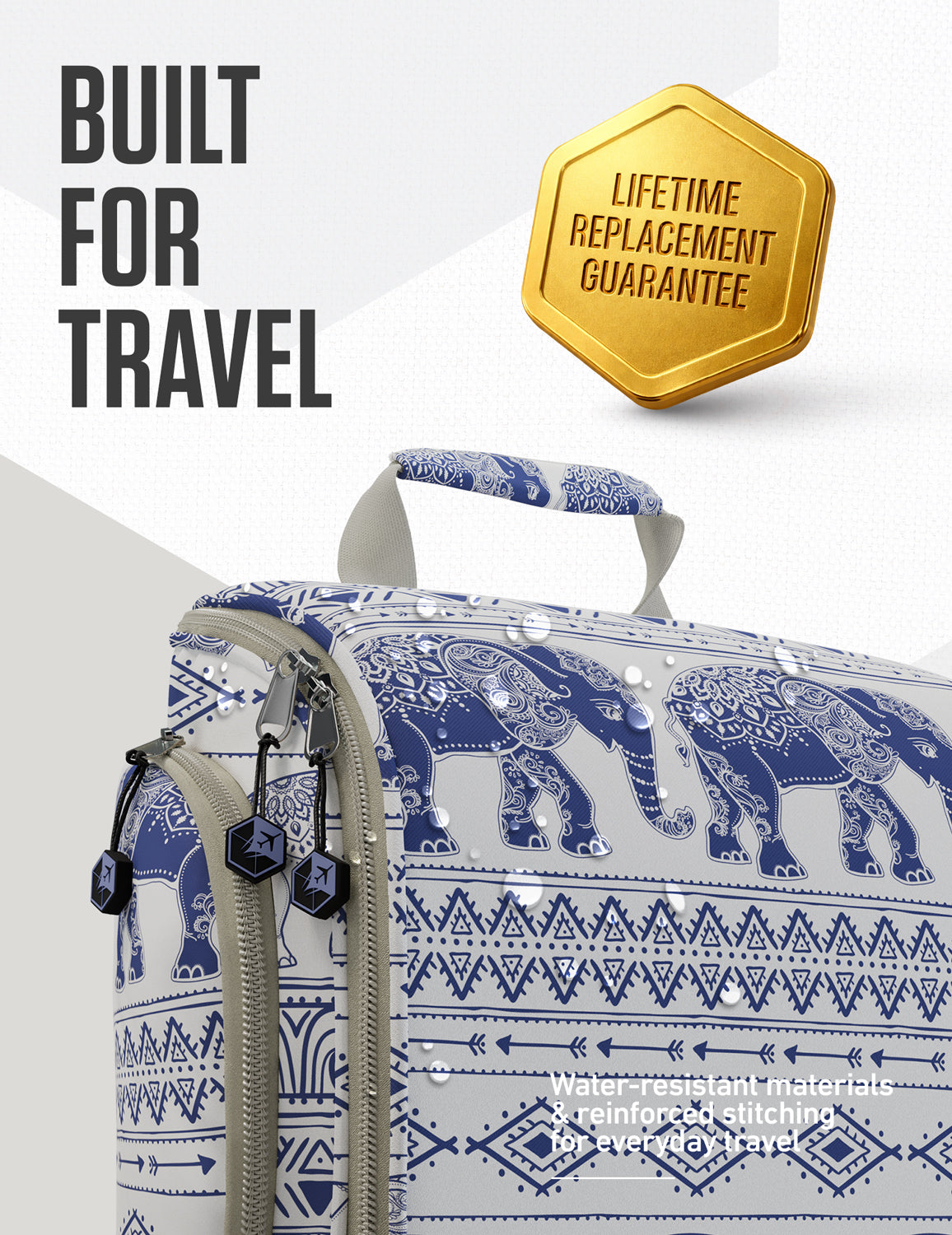 VENTURE 4TH Hanging Travel Toiletry Bag | TSA Compliant | 18 Colors & Designs - Niksstuff