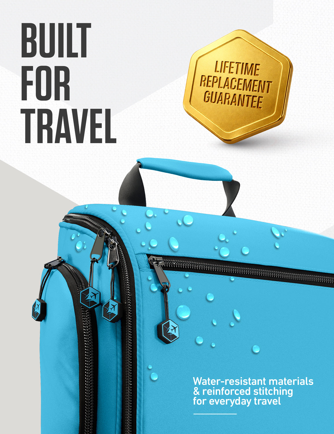 VENTURE 4TH Hanging Travel Toiletry Bag | TSA Compliant | 18 Colors & Designs - Niksstuff