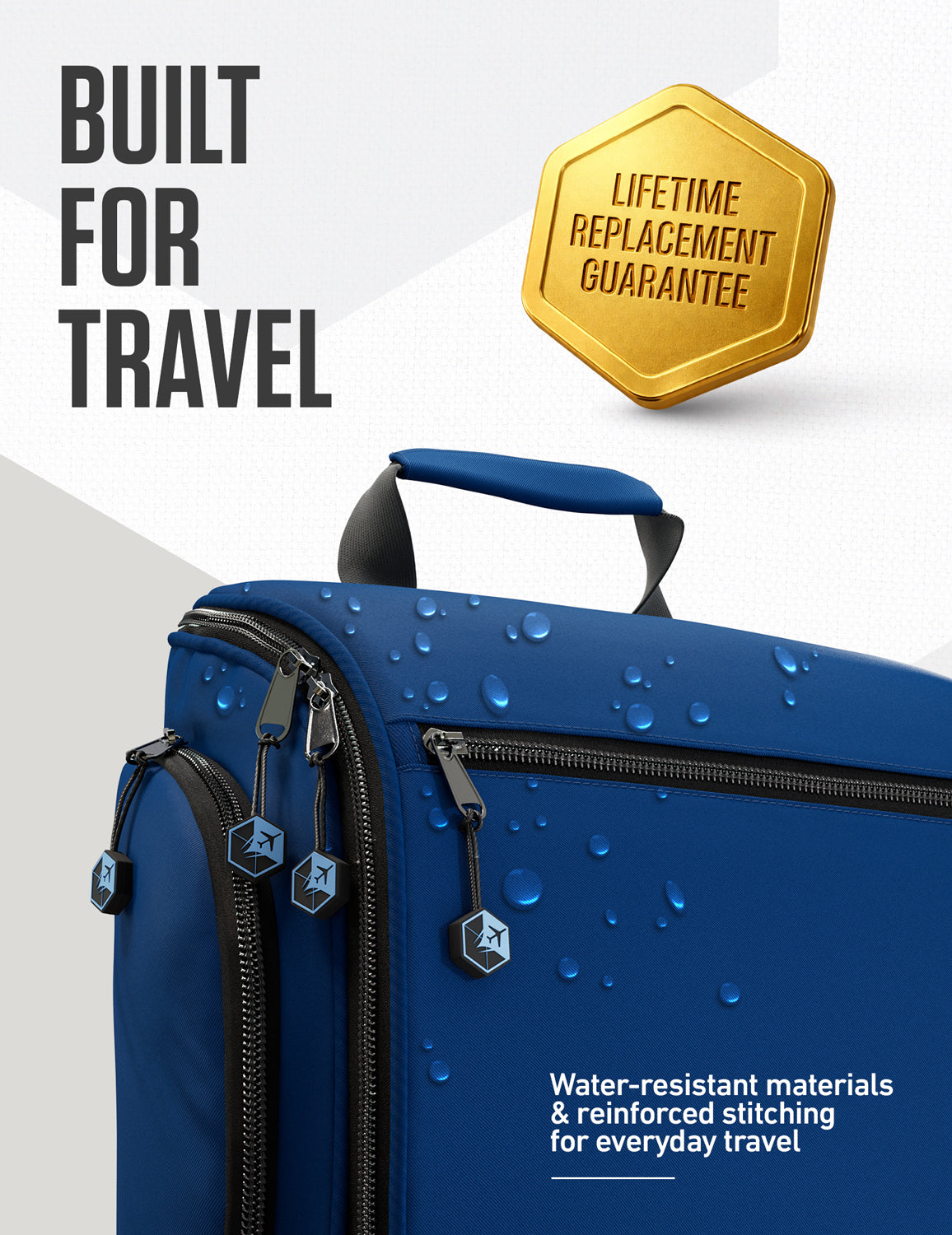 VENTURE 4TH Hanging Travel Toiletry Bag | TSA Compliant | 18 Colors & Designs - Niksstuff