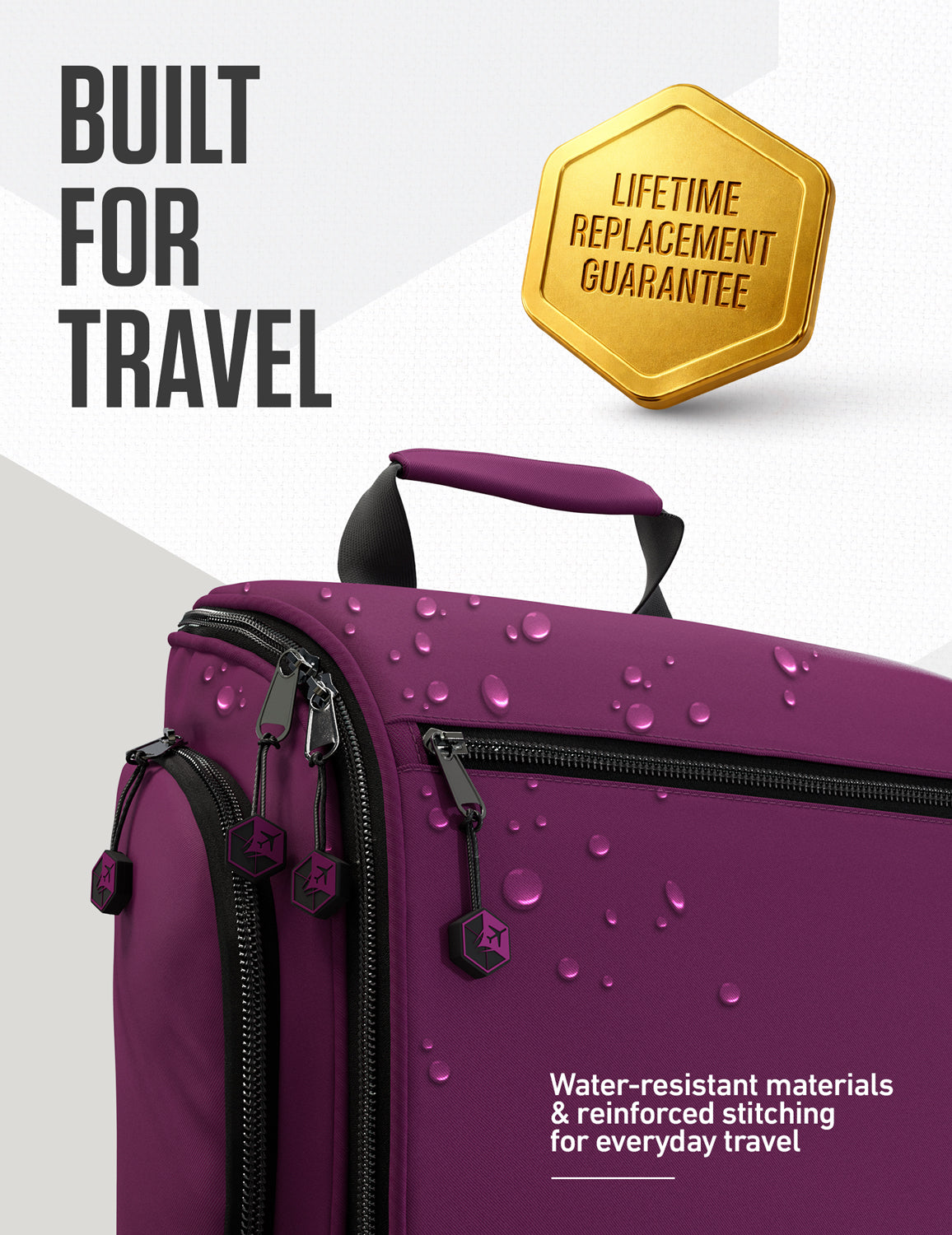 VENTURE 4TH Hanging Travel Toiletry Bag | TSA Compliant | 18 Colors & Designs - Niksstuff