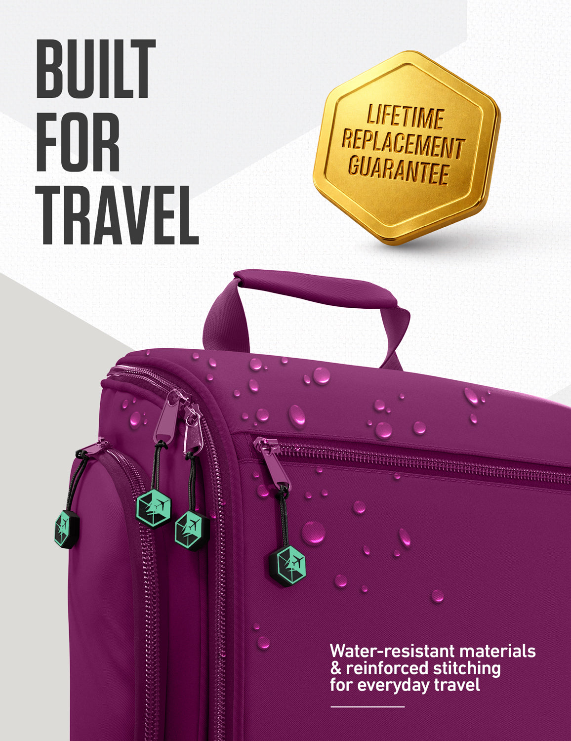 VENTURE 4TH Hanging Travel Toiletry Bag | TSA Compliant | 18 Colors & Designs - Niksstuff