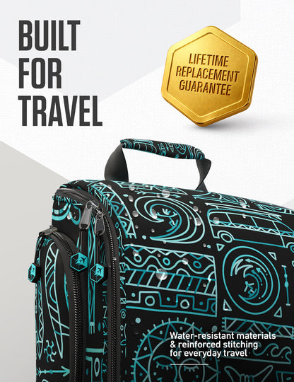 VENTURE 4TH Hanging Travel Toiletry Bag | TSA Compliant | 18 Colors & Designs - Niksstuff