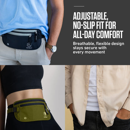 VENTURE 4TH RFID Safe Money Belt | Fits Up to 56" Waist | 12 Colors - Niksstuff