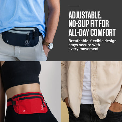 VENTURE 4TH RFID Safe Money Belt | Fits Up to 56" Waist | 12 Colors - Niksstuff