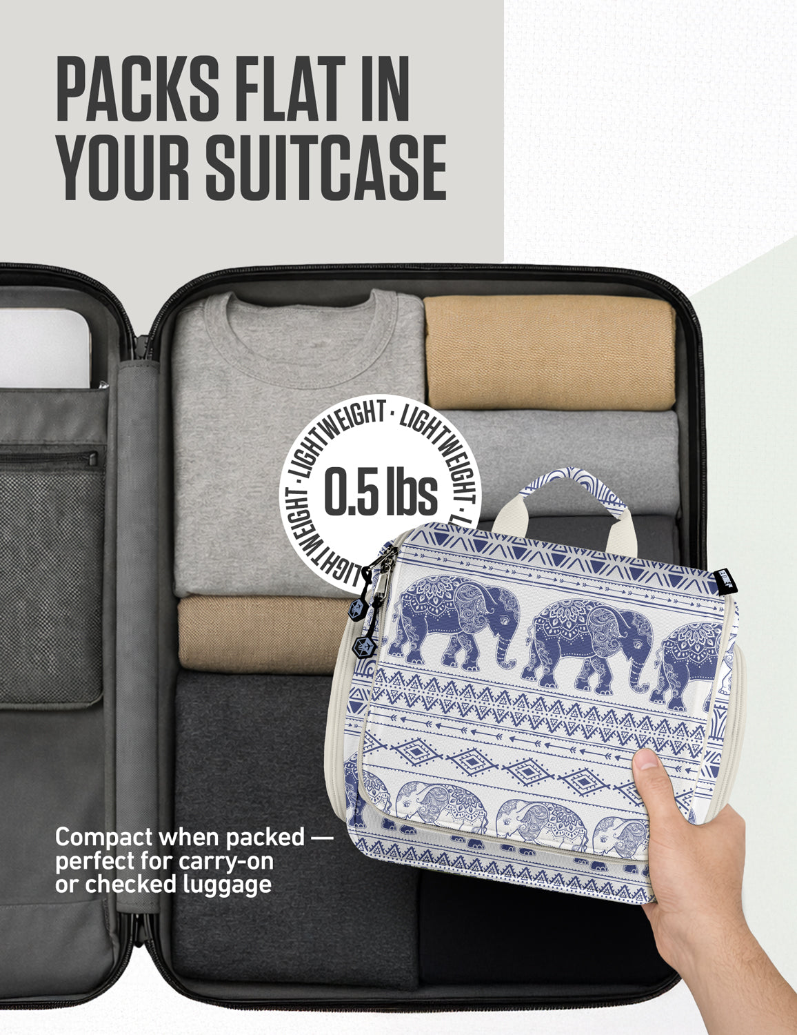 VENTURE 4TH Hanging Travel Toiletry Bag | TSA Compliant | 18 Colors & Designs - Niksstuff