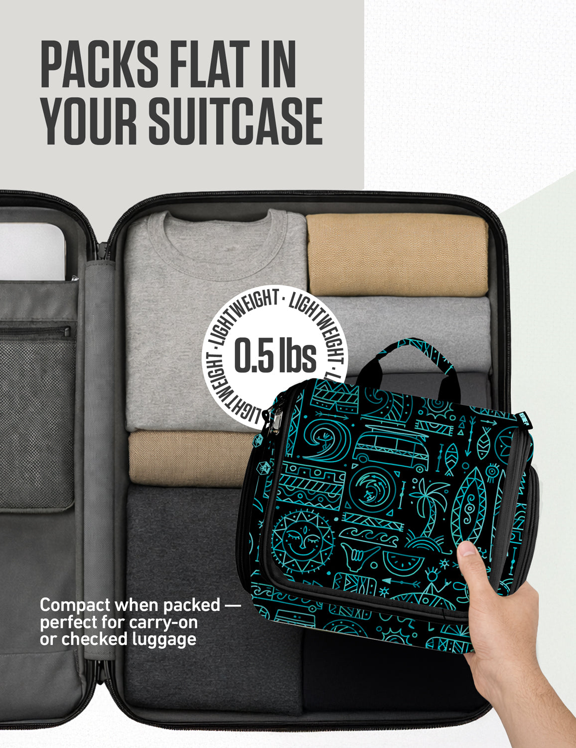 VENTURE 4TH Hanging Travel Toiletry Bag | TSA Compliant | 18 Colors & Designs - Niksstuff