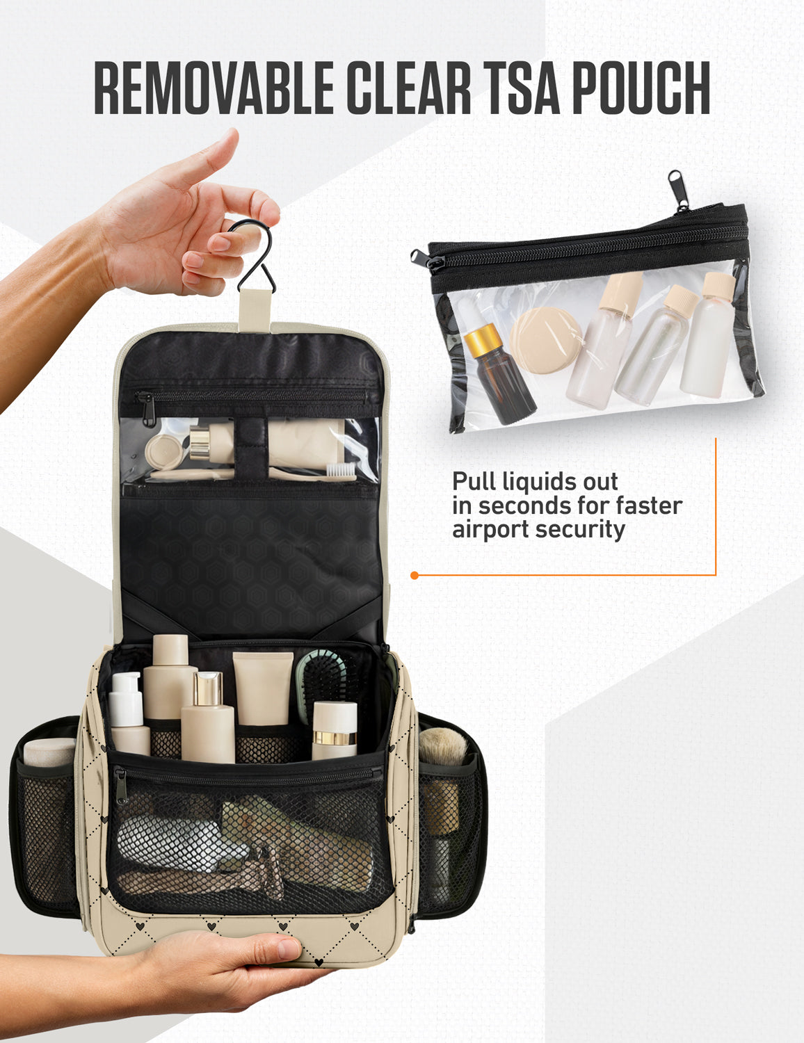 VENTURE 4TH Hanging Travel Toiletry Bag | TSA Compliant | 18 Colors & Designs - Niksstuff