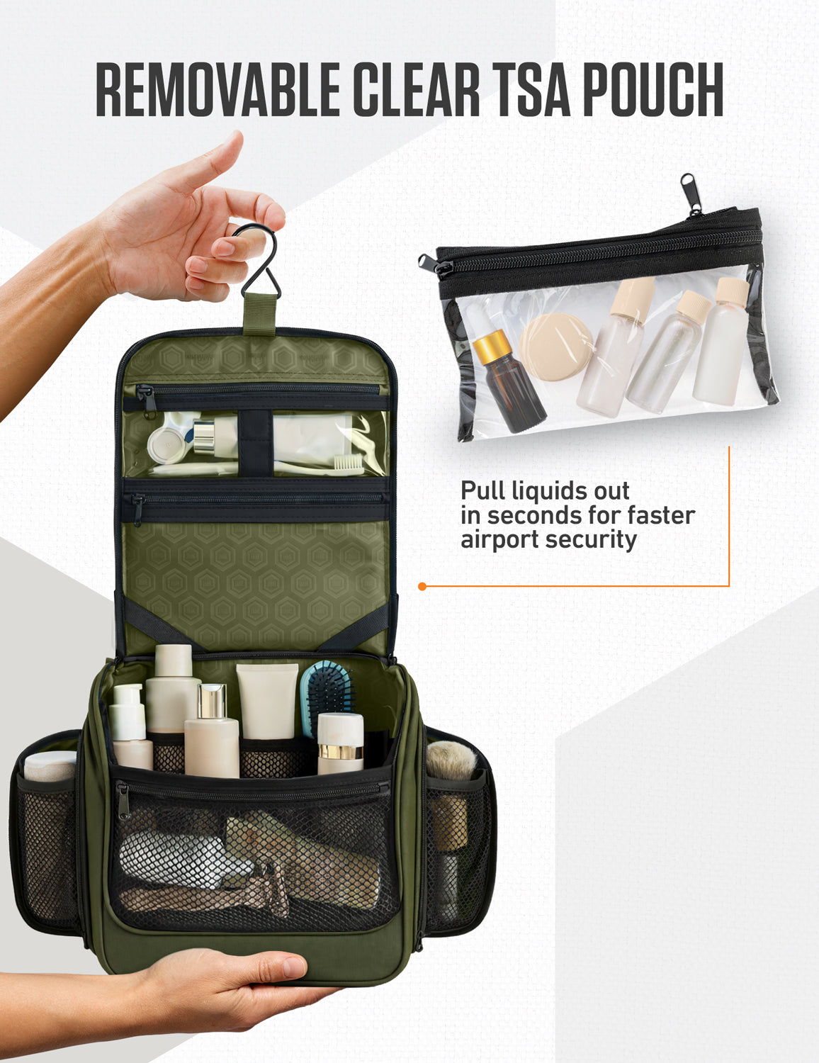 VENTURE 4TH Hanging Travel Toiletry Bag | TSA Compliant | 18 Colors & Designs - Niksstuff