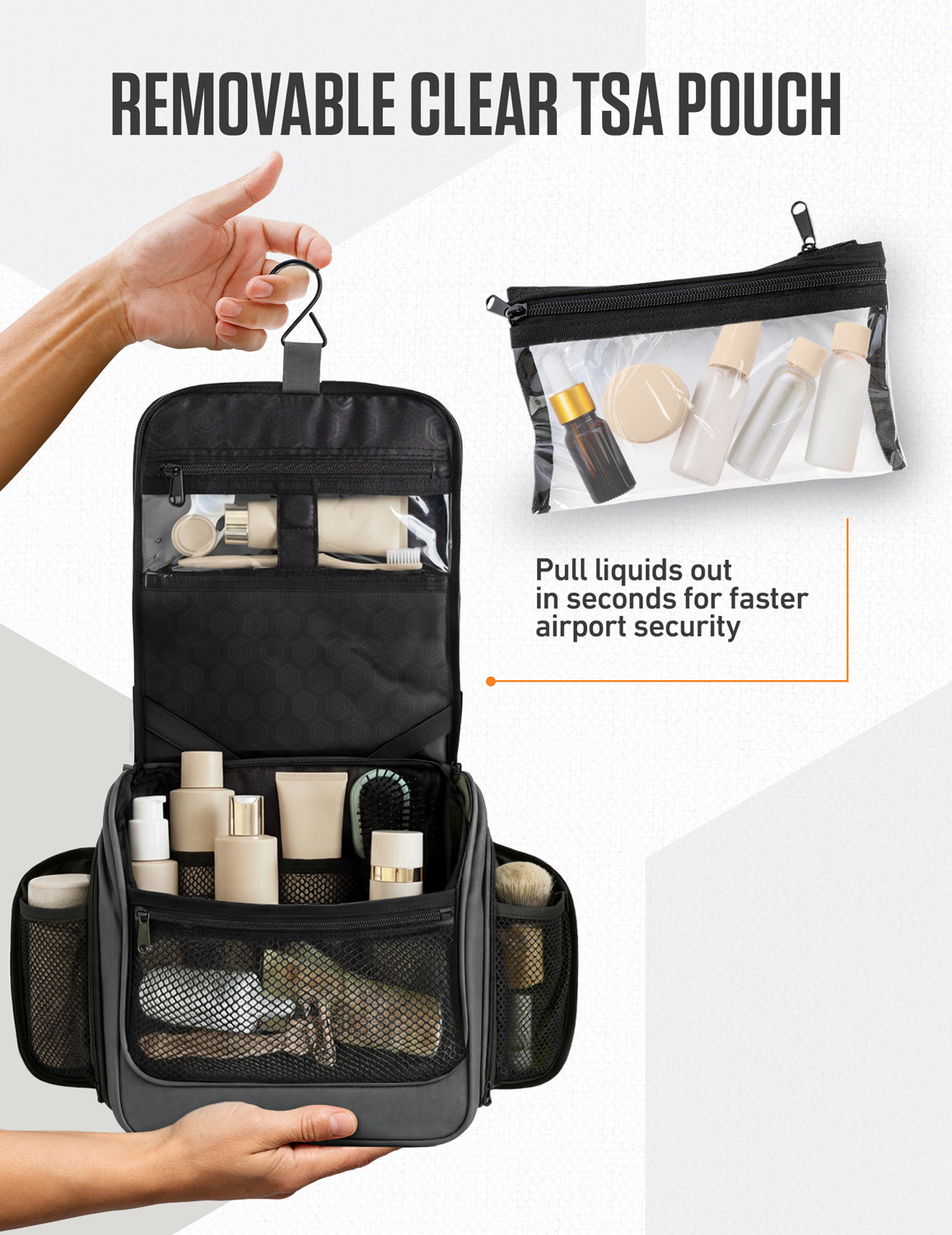 VENTURE 4TH Hanging Travel Toiletry Bag | TSA Compliant | 18 Colors & Designs - Niksstuff
