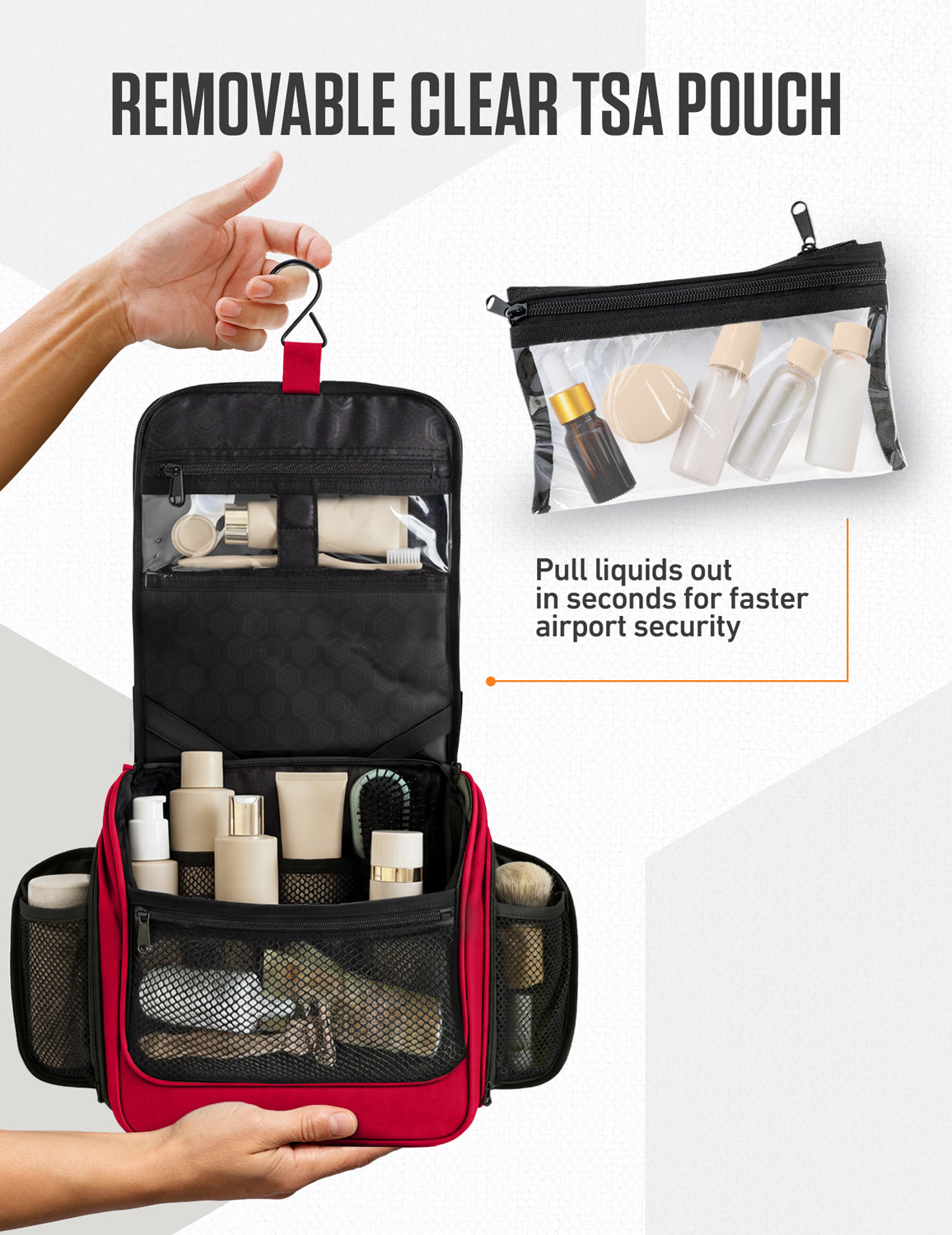 VENTURE 4TH Hanging Travel Toiletry Bag | TSA Compliant | 18 Colors & Designs - Niksstuff