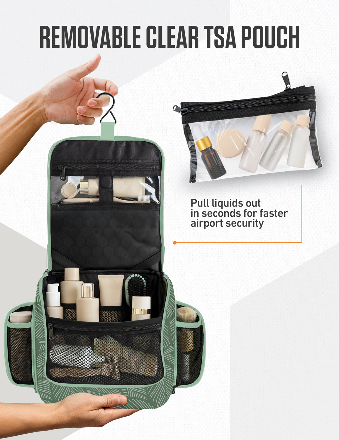 VENTURE 4TH Hanging Travel Toiletry Bag | TSA Compliant | 18 Colors & Designs - Niksstuff