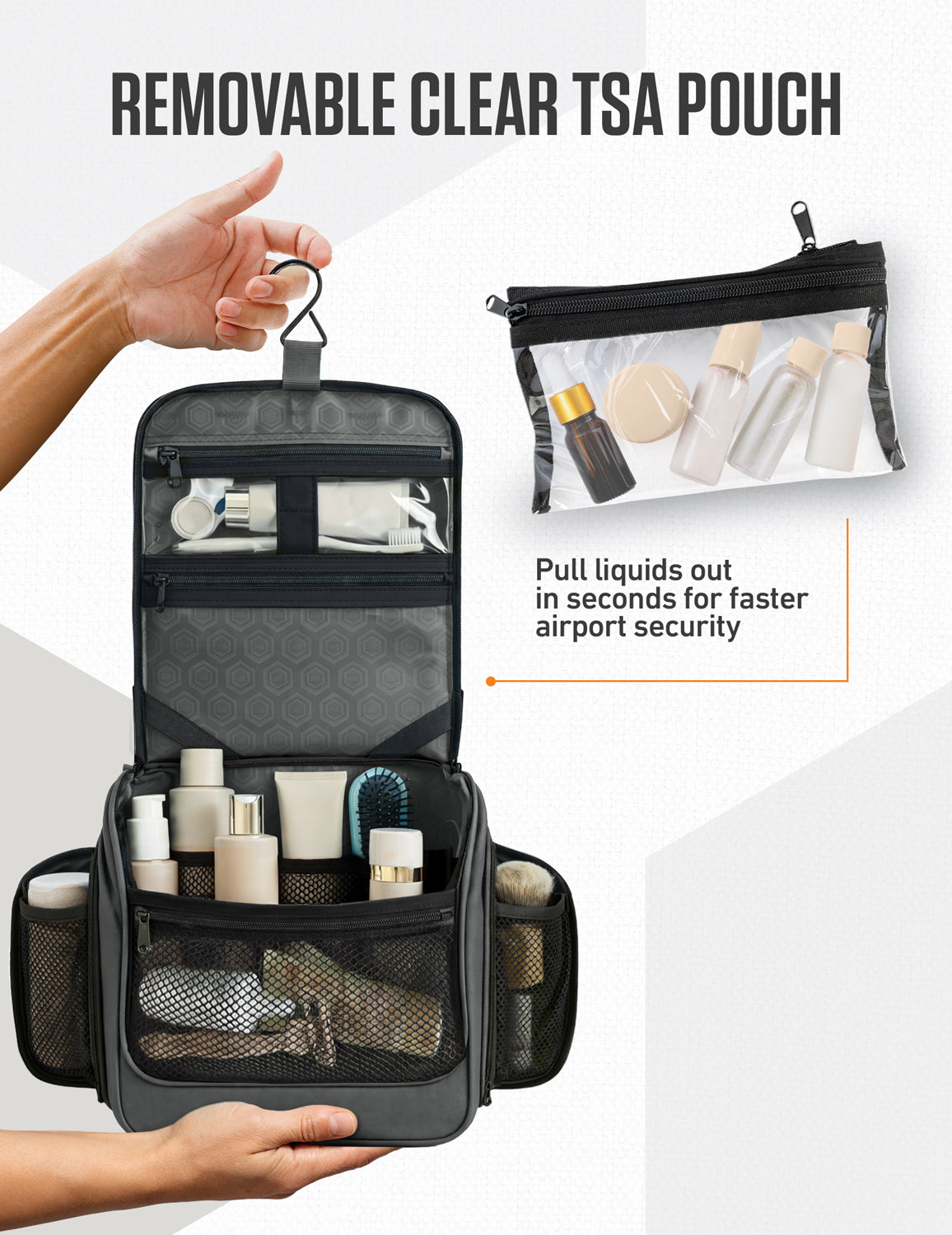 VENTURE 4TH Hanging Travel Toiletry Bag | TSA Compliant | 18 Colors & Designs - Niksstuff