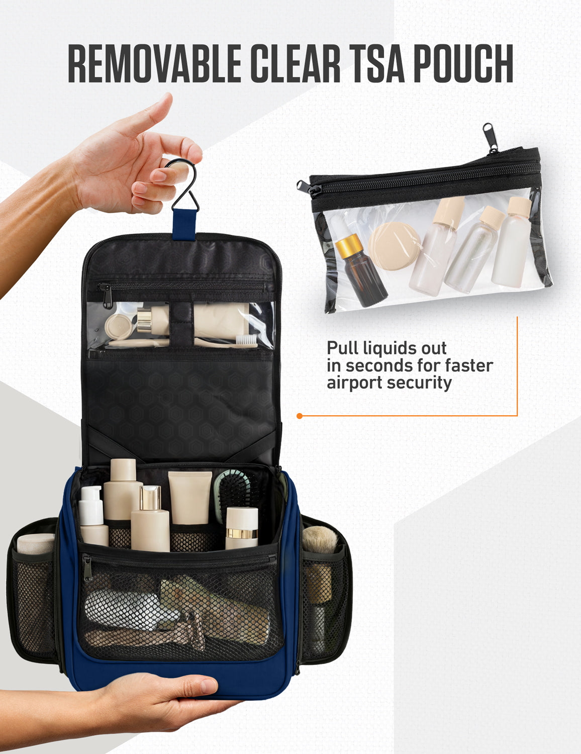 VENTURE 4TH Hanging Travel Toiletry Bag | TSA Compliant | 18 Colors & Designs - Niksstuff